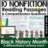 Black History Month Nonfiction Reading Comprehension Passa