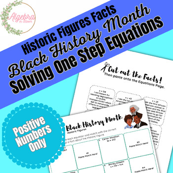 Preview of Black History Month // One Step Equations - Positive Numbers Only