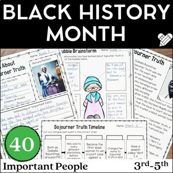 black history month worksheets teachers pay teachers