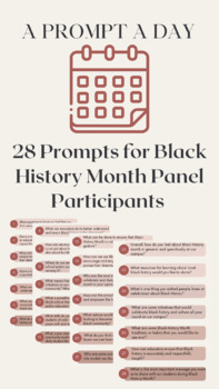 Preview of Black History Month Panel Recruitment Guide & 28 Participant Prompts