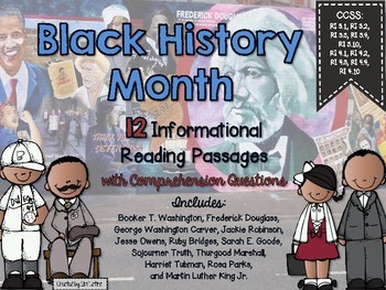 Preview of Black History Month Reading Passages and Comprehension Questions