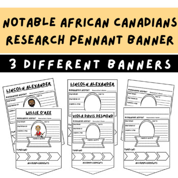 Preview of Black History Month Pennants - Black Canadians Flag Project