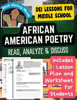 Preview of Black History Month Poems African American Poets Poetry DEI Middle School ELA