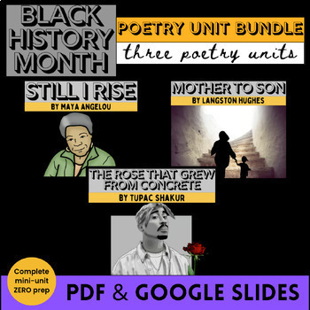 Preview of Black History Month Poetry Unit Bundle Poet Study