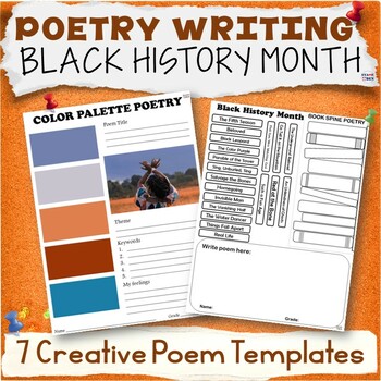 Preview of Black History Month Poetry Writing Activities - Ice Breakers Poem Templates