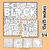 Black History Month Poster Bulletin Board Math Coloring Pa