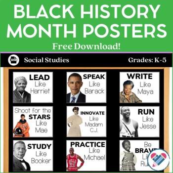 Preview of Black History Month Poster Set FREE