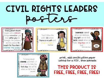 Preview of Civil Rights Leaders Posters