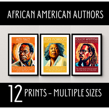 Preview of Black History Month Posters, African American Authors, High School Decor