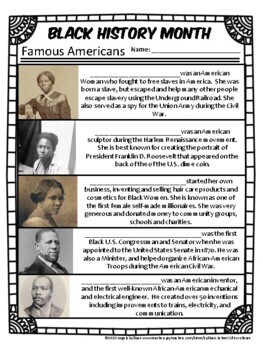 black history month people names