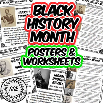 Preview of Black History Month Printable No Prep African-American Heroes Activity