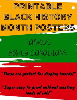 Preview of Black History Month Printable Posters