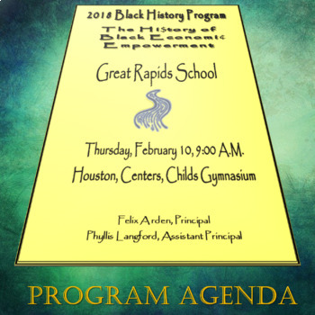 Preview of Black History Month Program Agenda #8  (EDITABLE/TEMPLATE)