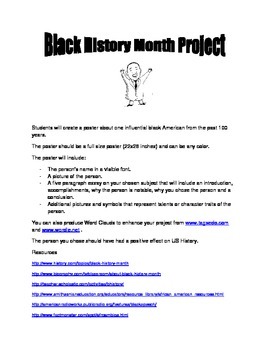 Preview of Black History Month Project