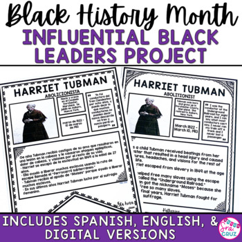 Preview of Black History Month in Spanish Project Activities Black Leaders + DIGITAL