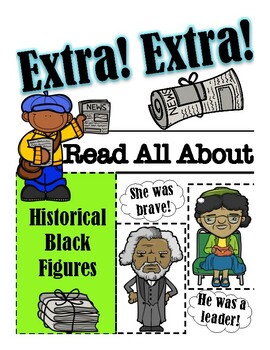 Preview of Black History Month Project- Historic Black Figures Research Newspaper