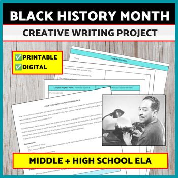 Preview of Black History Month Project: Creative Writing Project Langston Hughes, Rubric