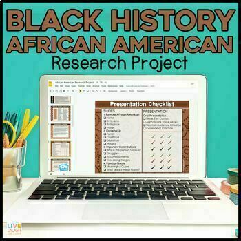 Preview of Black History Month Project Digital Black History Research Project