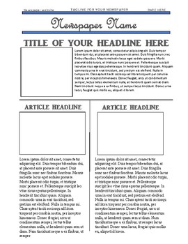 Black History Month Project - Front Page Newspaper by Mister G's ...