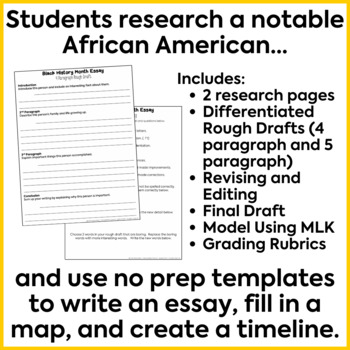 Black History Month Project Research Essay Report Writing Template