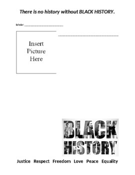 Preview of Black History Month Project Template
