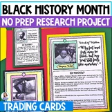 Black History Month Project - Trading Cards Research Activity - Middle School