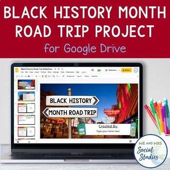 Preview of Black History Month Project for Google Drive | Road Trip Research Project