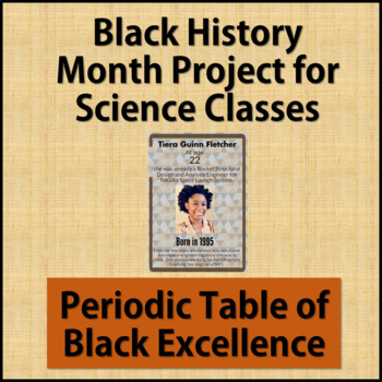 Preview of Black History Month Project for Science:  Periodic Table of Black Excellence