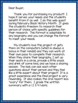 African American Research Project by 5th Grade Files | TpT