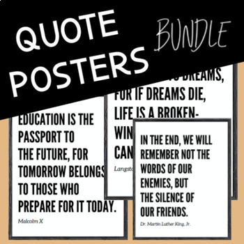 Preview of Black History Month Bundle: Quote Posters