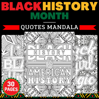 Preview of Printable Black History Month Quotes Coloring Pages - Fun February Activities