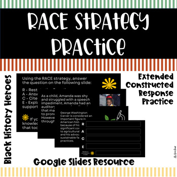 Preview of Black History Month | RACE Writing Strategy Practice | Test Prep