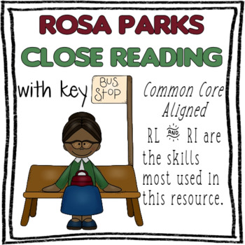 Preview of Black History Month - ROSA PARKS - Close Reading Comprehension & Questions