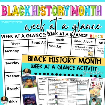 Preview of Black History Month Read Aloud Planning Guide