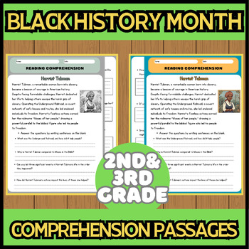 Preview of Black History Month Reading Activities | Comprehension Passages and Questions
