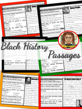 Preview of Black History Month Reading Comprehension 1st Grade | Martin Luther King Jr.