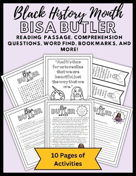 Preview of Black History Month Reading Comprehension Activities: Bisa Butler, ARTIST