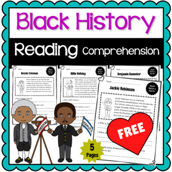 Preview of Black History Month Reading Comprehension - Free