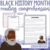 Black History Month Reading Comprehension - Josiah Henson