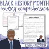 Black History Month Reading Comprehension - Lincoln Alexander