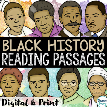 Preview of Black History Month Reading Comprehension Passages Martin Luther King Jr. MLK