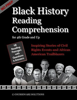 Preview of Black History Month Reading Comprehension Passages with Questions