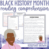 Black History Month Reading Comprehension - Rosemary Brown