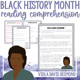 Black History Month Reading Comprehension - Viola Davis Desmond