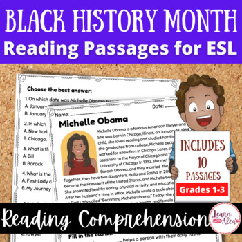 Preview of Black History Month Reading Comprehension Worksheets