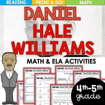 Preview of Black History Month Reading | Math Activities | Daniel Hale Williams