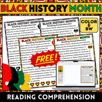 Preview of Black History Month Reading: Nonfiction Comprehension Passages and Questions