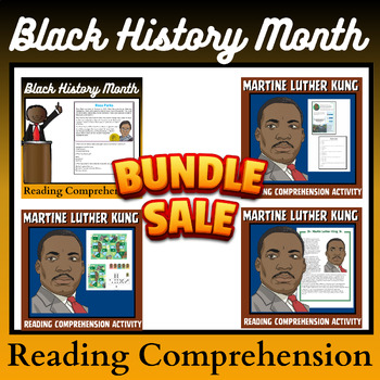 Preview of Black History Month -Reading Passage Comprehension Activity- bundle