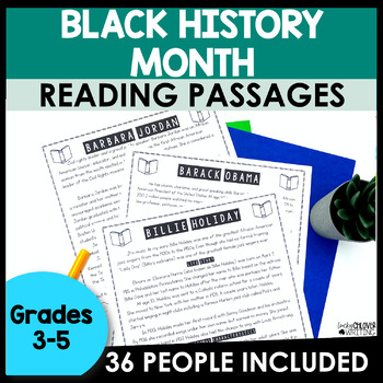 Preview of Black History Month Reading Passages - Biography