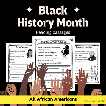 Preview of Black History Month Reading Passages - All African Americans bundle - K-2